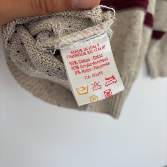 Cozy Lyle & Scott Sweater size M with Burgundy detail - Picture 3 of 5